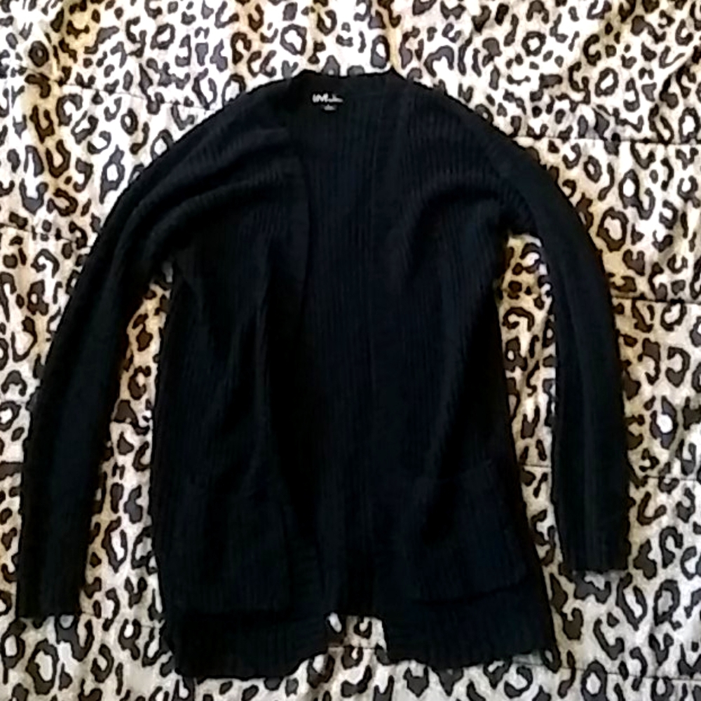 Black chunky knit cardigan